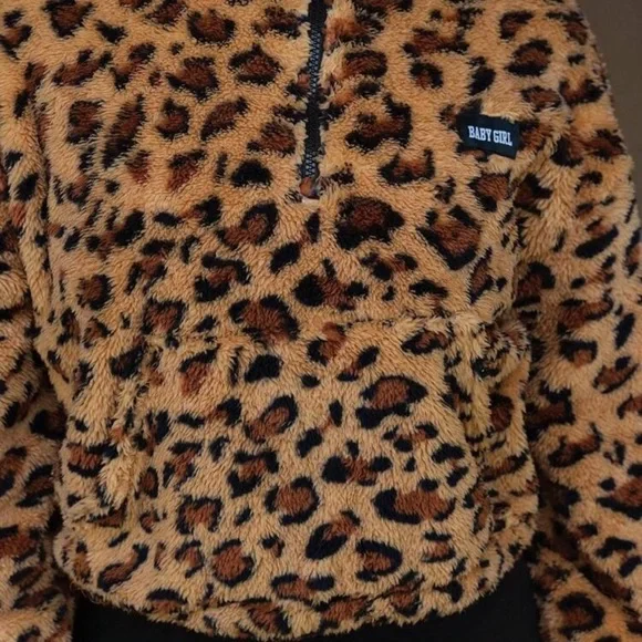 Leopard Print Teddy Jacket - Picture 8 of 9